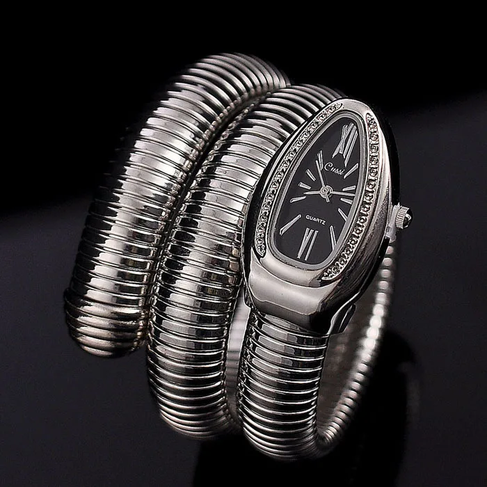 Special Price Luxury Crystals Snake Bangle Watches Women Fashion Infinity Bracelet Watch Vogue Girls Brand Designer Quartz Clock Relojes NW404