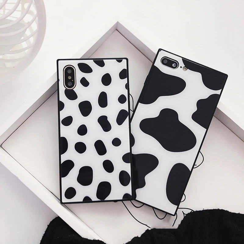 GlamPhoneCase черный белый узор стеклянный чехол для телефона iphone X 8 8PLUS 7 7PLUS 6 6PLUS 6S +