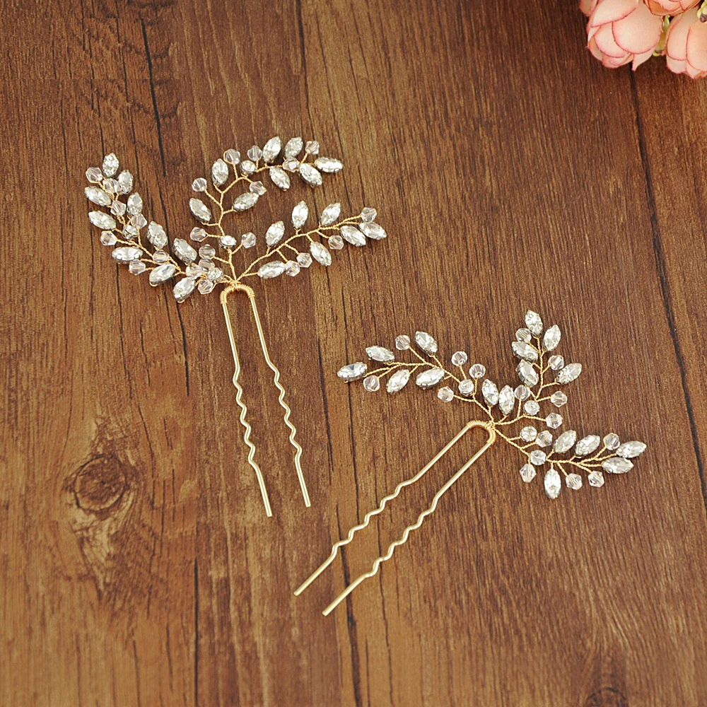 Gold Color Hair Pins  (5)