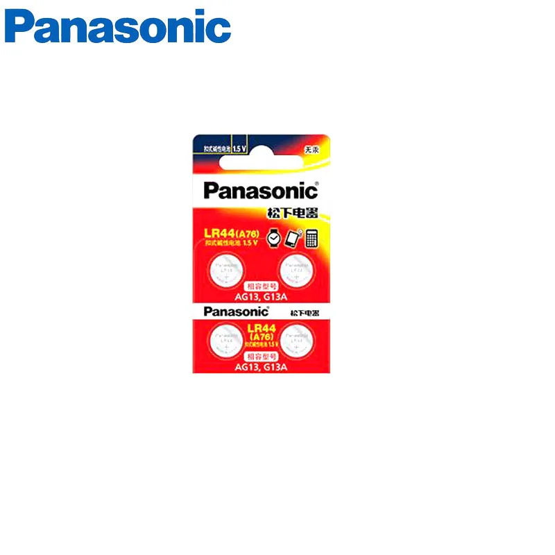 

4pc PANASONIC A76 100% Original 1.5V 0%Hg Button Cell Battery LR44 A76 AG13 SR1154 357 LR 44 For calculator Toy Cell batteries
