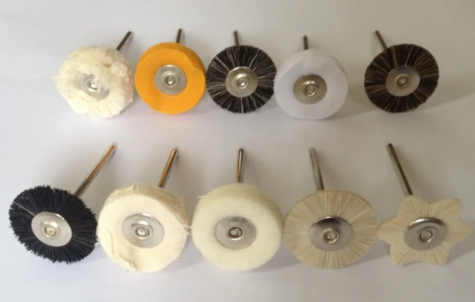 60Pcs Dental Lab Brush Polishing Wheel Polishers for Rotary Tools