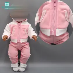 Игрушка Одежда для куклы-младенца розовый повседневное спортивный костюм для 43 см куклы новорожденного и американский куклы интимные
