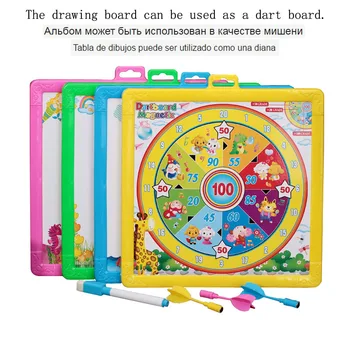 

Multi-function Darts And Drawing Board Baby Kid Child Writing Board Plastic Paint Pad Doodle Writing Painting Darts Toy For Kids
