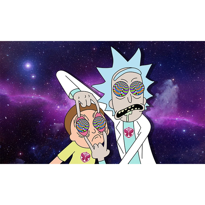 Custom Flag Rick and Morty 100D Polyester 3x5ft for Gift and Collection ...