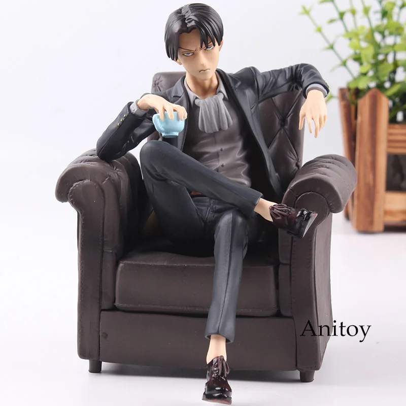 

Attack on Titan Levi Ackerman Sitting Sofa Ver. PVC Figure Attack on Titan Anime Figurine Collectible Model Toy 16cm