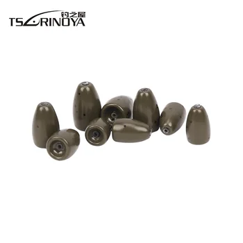 

TSURINOYA Fishing Tungsten Sinkers 3.5g 5.3g 7g Tungsten Steel Bullet-Shape Lead Weights For Texas Rig With Hos Accessories Tool