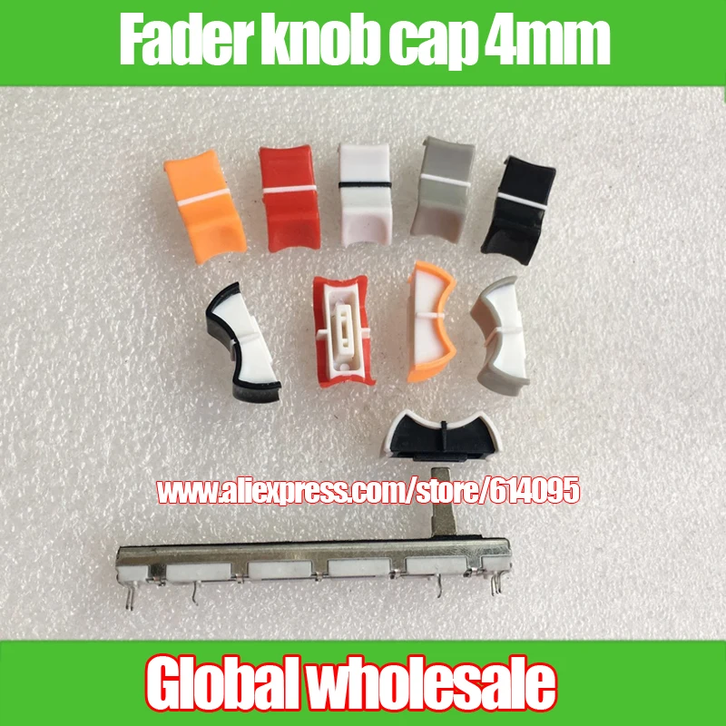 

5pcs Color High Quality Potentiometer Fader Knob Cap / Inner Hole 4mm Mixer Console Console Light table Pusher caps Fader Cover