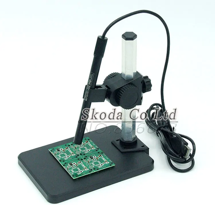  Envío gratis más reciente 1000X 6LED 2MP microscopio USB microscopio Digital soporte portátil Base 