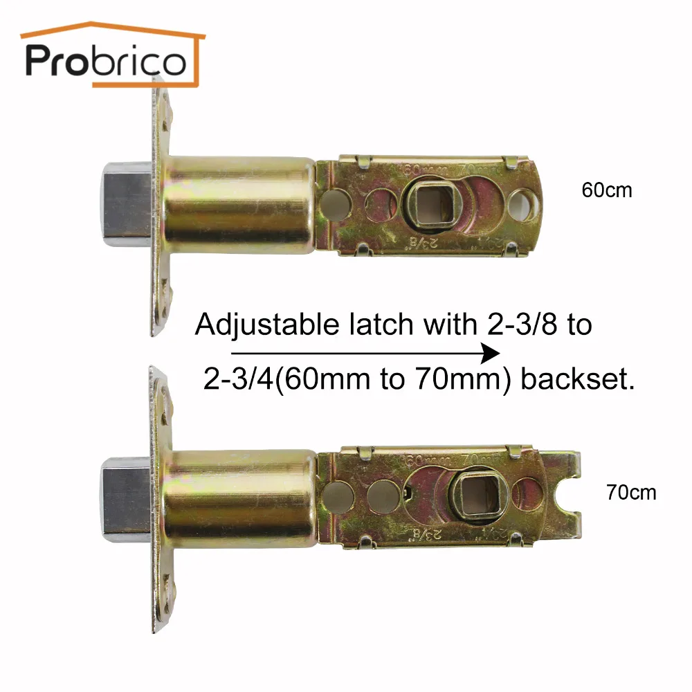  Probrico Interior door Handle Bedroom Door lock front back Lever with Lock cylinder Cold Grey door  - 32828247296