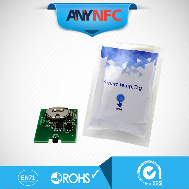 Smart Temperature Tag with Bluetooth 4.0 use for temp. detection in