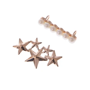 EYKOSI ShoelacesClips украшения талисманы искусственный жемчуг горный хрусталь обувь аксессуары подарок - изображение