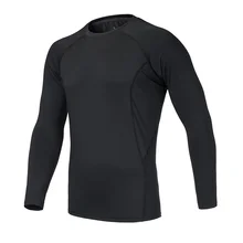 2019 Top Brand Fitness Men Long Sleeve T Shirt Thermal Muscle Bodybuilding Compression Tights