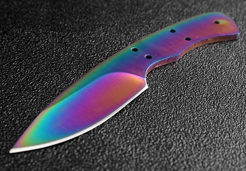 Острые Diy заготовки для ножей из нержавеющей стали 440C с фиксированным лезвием, запчасти для ножей, многоцветные Карманные Ножи EDC для выживания на природе