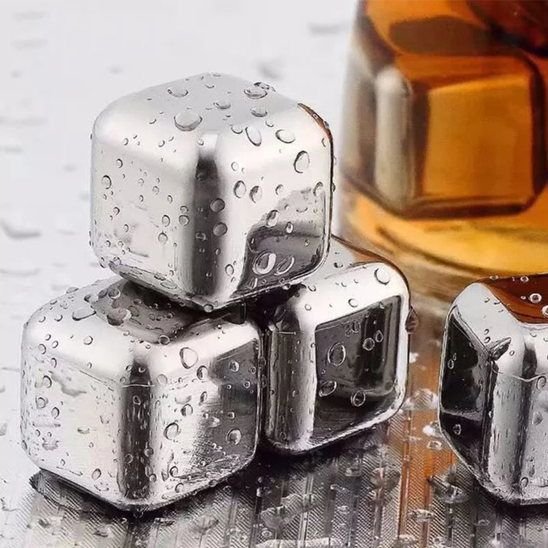 304 Stainless Steel Reusable Ice Cubes Bar Supplies Wine Chiller Stone Islande Beer Drink Cooler