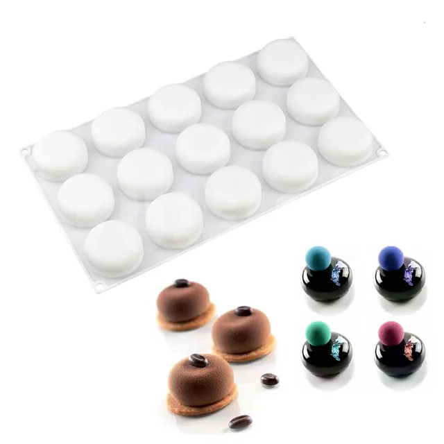 Strumenti di cottura 15 Rotonda della torta Del Silicone Della Muffa, FAI DA TE Strumenti di cottura 15 Rotonda della torta Del Silicone Della Muffa, FAI DA TE