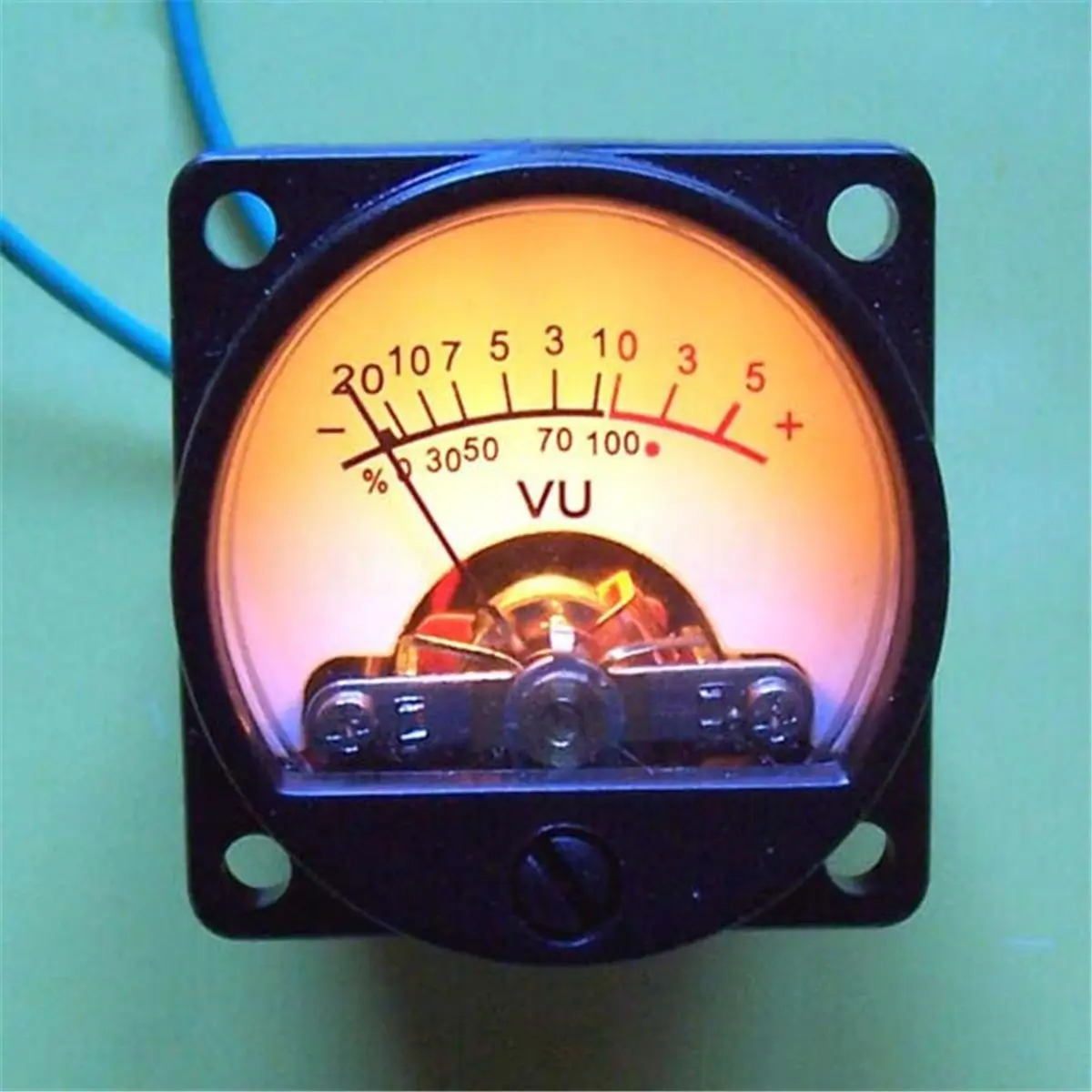 New 2pcs 10-12V VU Panel Meter 500UA Warm Back Light Recording + Driver Module High Quality