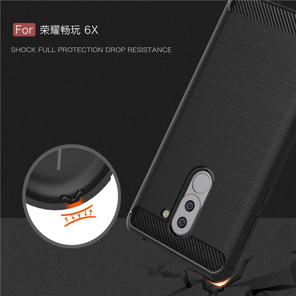 Soft TPU Case for Huawei Honor 6X Case Carbon Fiber Phone Cover for Huawei Honor 8 10 9 Lite V8 V10 V9 play 5C 5X 6A Magic Coque (6)