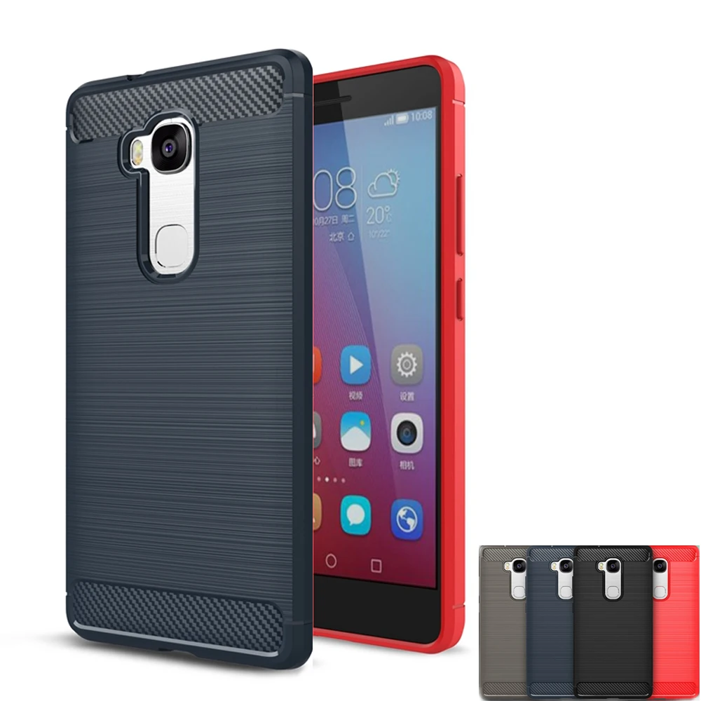 

Carbon Fiber Case for Honor 5x For Huawei P20 Lite/mate 20 lite Case Fashion Soft Silicone Protect Cover For Honor 8x Phone Case