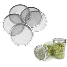 5 шт. семена Sprouting экран крышки фильтры Sprouting крышки крышка Ситечка фильтр для широкого мяч для рта Canning банка с завинчивающейся крышкой диаме...(China)