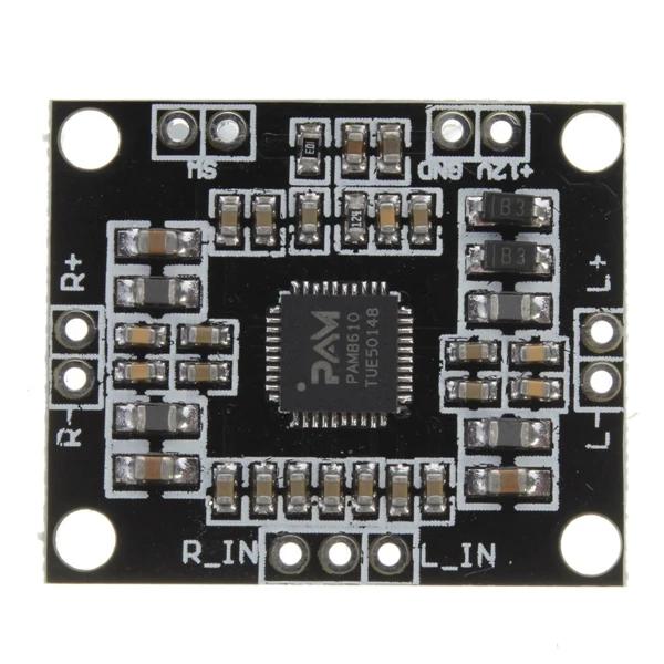 LEORY PAM8610 6 V-15 V Мощность Плата усилителя цифровой двухканальный стереовыход Мощность Плата усилителя миниатюрный модуль класса