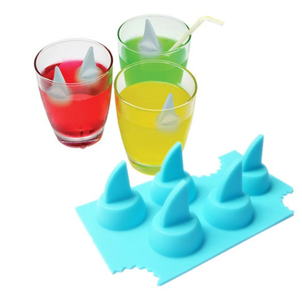 

Drink Ice Tray Cool Shark Fin Shape Ice Cube Freeze Mold Ice Maker Mould