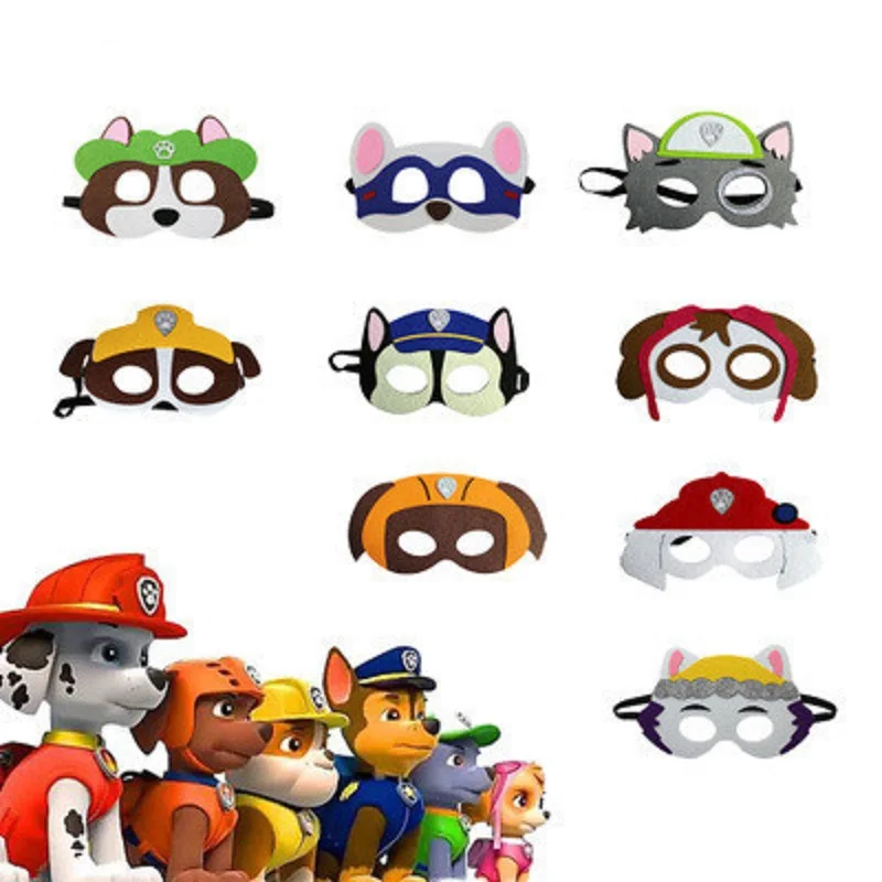 

16pcs/lot Children Cartoon Character Dog Eye Felt Mask Birthday Party Dress up Props Christmas Gift Supplies Party Favor
