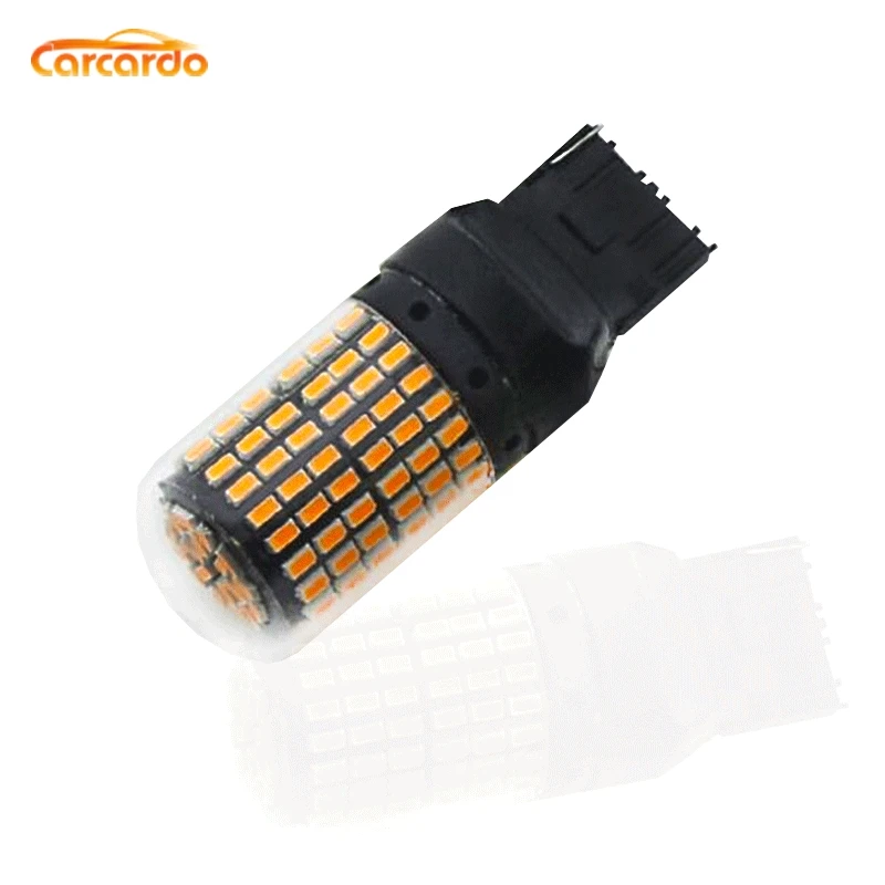 Carcardo 7440 7443 светодиодный Лампа фонарь стоп сигнала 1156 1157 144SMD CanBus без ошибок 20 Вт T20