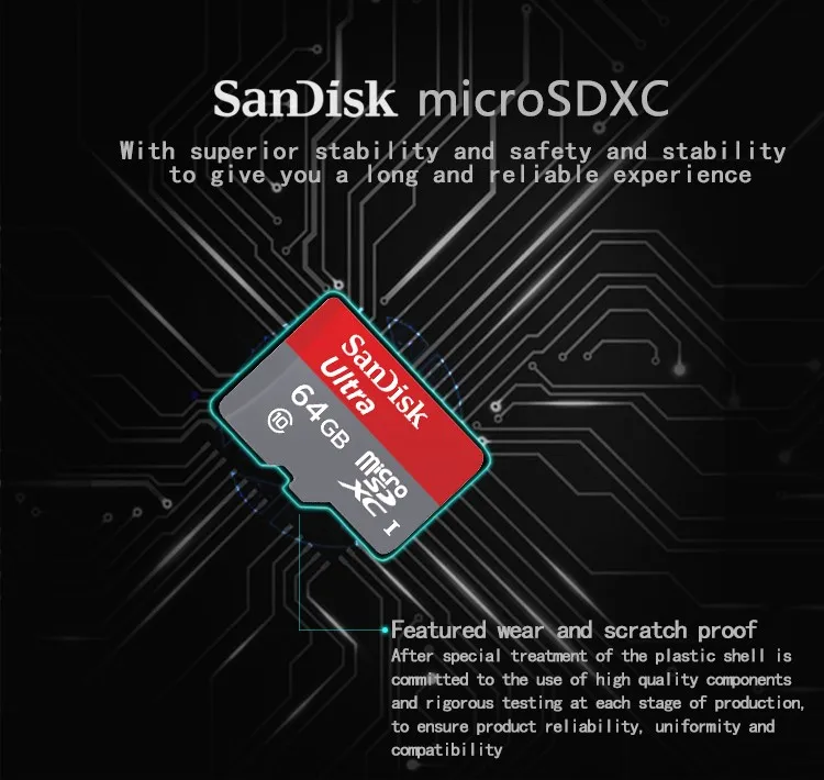 SanDisk micro sd 128GB 64GB 32GB 16GB 98mb/s TF usb flash memory card microsd  8GB/48MB/s class10 Original Product shipping