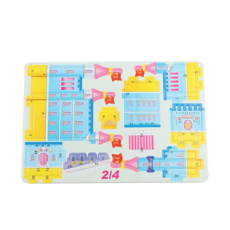 Handmade Toy Gift Funny Beauty Constructin 3D DIY Fairytale Castle Puzzle Baby Children Kids Educational Jigsaw Toy Kindergarten