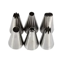 6 шт глазури трубопроводов сопла насадки для выпечки пирожное, сладкая выпечка набор инструментов для декора