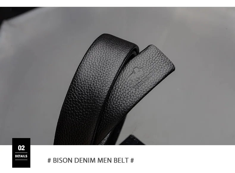 BISON DENIM мужской ремень из коровьей кожи, роскошные мужские ремни с автоматической пряжкой из натуральной кожи, ремни для мужчин 3,5 см N71396