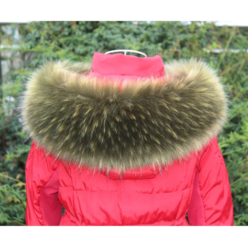 Qearlstar, супер роскошный высококачественный зимний шарф, воротник из искусственного меха для мальчиков и девочек, детские куртки, модные теплые куртки с капюшоном FY505