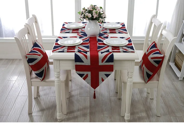 Современный минималистский Британский флаг Юнион Джек коврик с изоляцией настольная дорожка скатерть домашний декор/свадьба/рождественские подарки