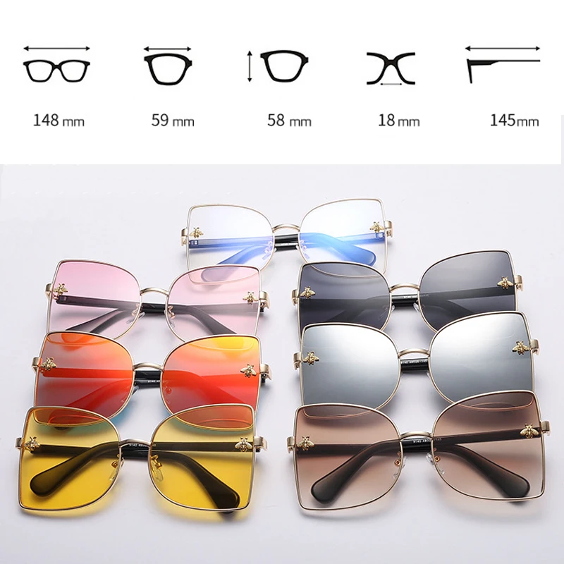 SIMPRECT, квадратные солнцезащитные очки для женщин,, модные, градиентные, зеркальные, металлические, негабаритные, солнцезащитные очки, брендовые, дизайнерские, Oculos De Sol Feminino