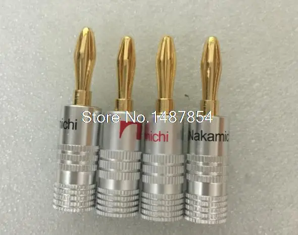 20 шт. новый тип 4 мм Nakamichi Банановый штекер для видео 24K позолоченный динамик