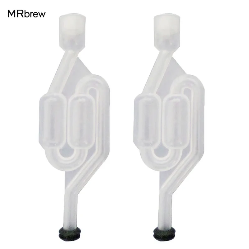 

Airlock Homebrew Air Lock with Cap Beer Fermentation Wine Making Twin Bubble Grommet S-sharpe 2pcs/lot