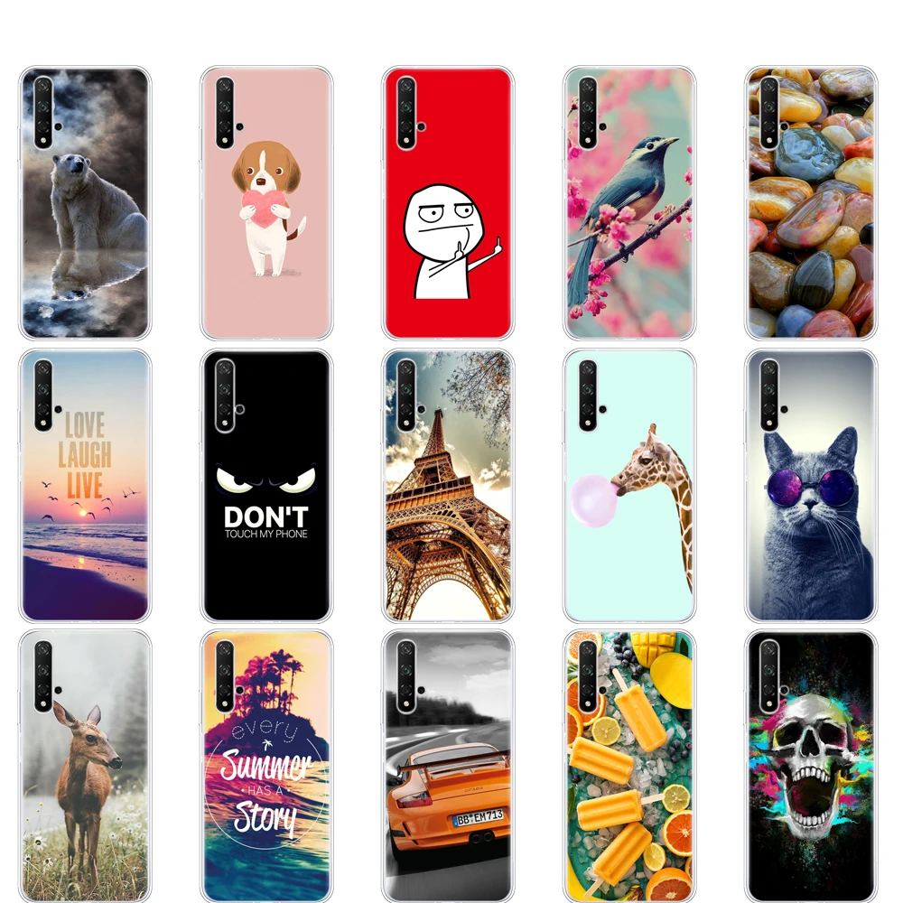 Case On Honor 20 Case Silicon Back Cover Phone Case For Huawei Honor 20 Pro Lite Honor20 YAL-L21 YAL-L41 Luxury Cartoon