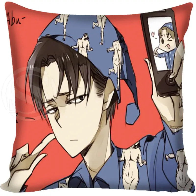 

G0309 Custom Square Pillowcase Japanese Anime Attack on Titan Pillow Cover Zippered 40x40cm Drop Shipping