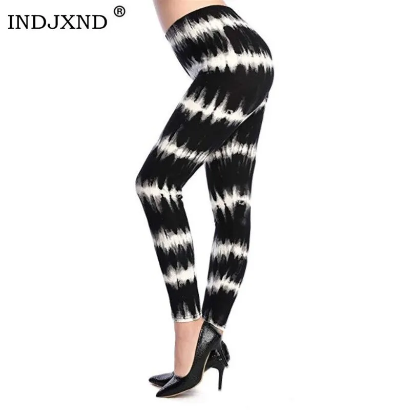 

INDJXND Women Fitness Leggings High Waist Workout Legging Elasticity Casual Breathable Trousers Female Summer Elastic Pant 2019
