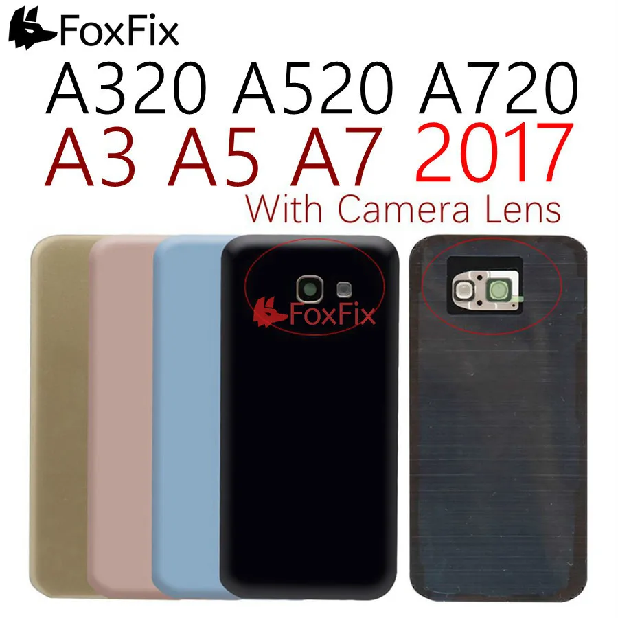 Для SAMSUNG Galaxy A3 A5 A7 2017 стеклянная крышка для аккумуляторного отсека A320 A520 A720 задняя