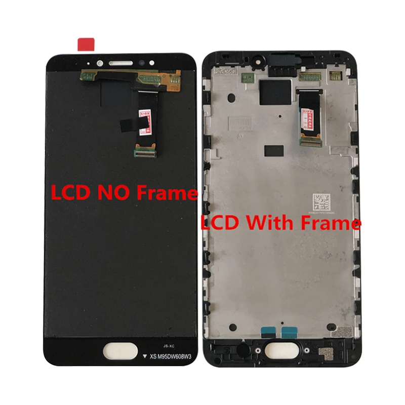 Tested M&Sen For 5.5'' Meizu MX6 LCD Screen Display With Frame+Touch Screen Panel Digitizer For Meizu MX6 Display Frame Assembly