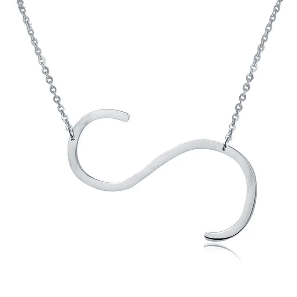 Мода 26 ожерелья с подвесками в виде букв Алфавит 3 цвета нержавеющая сталь колье первоначальное ожерелье для женщин Девушка ювелирные изделия колье SP-102