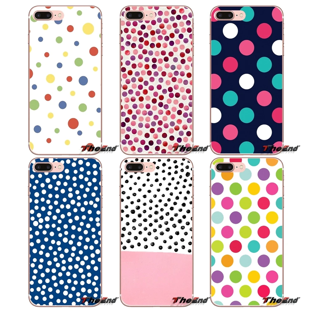 

For Samsung Galaxy J1 J2 J3 J5 J7 A3 A5 A7 2015 2016 2017 J530 J730 Fundas Coque Polka Dots Soft TPU Cell Phone Case Cover