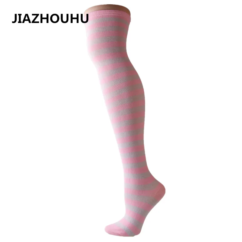 Чулки женские компрессионные розовые до колена модные пикантные длинные