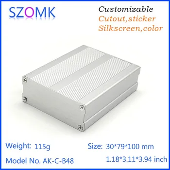 

10 pcs, 30*79*100mm anodizing power supply pcb enclosure aluminum switch box digital amplifier aluminum extrusion control box
