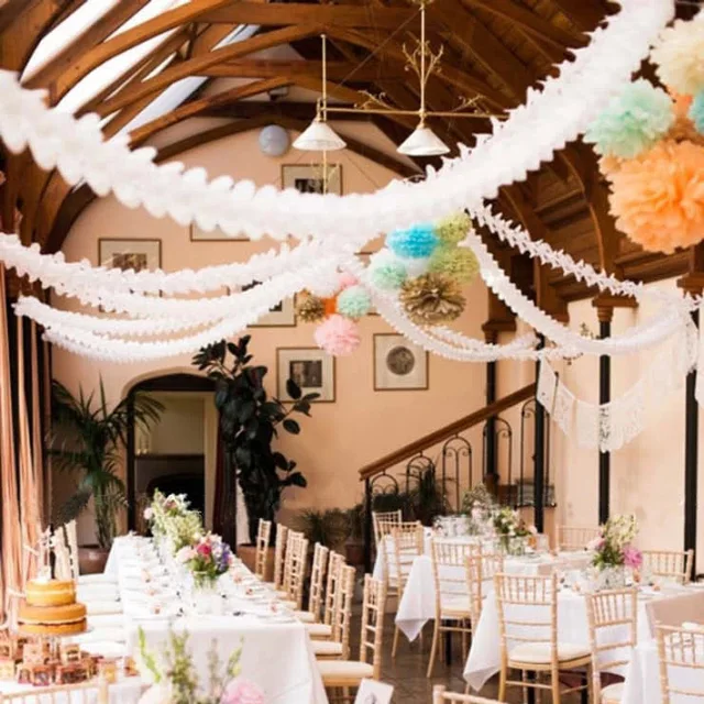 long four leaf clover tissue paper garland wedding backdrop flower paper flower garland backdrop