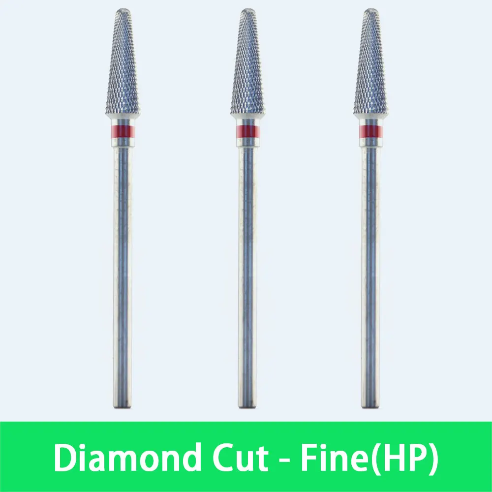 3pcs/set Dental Lab Tungsten Carbide Burs Diamond Cut Fine 2.35mm Shank