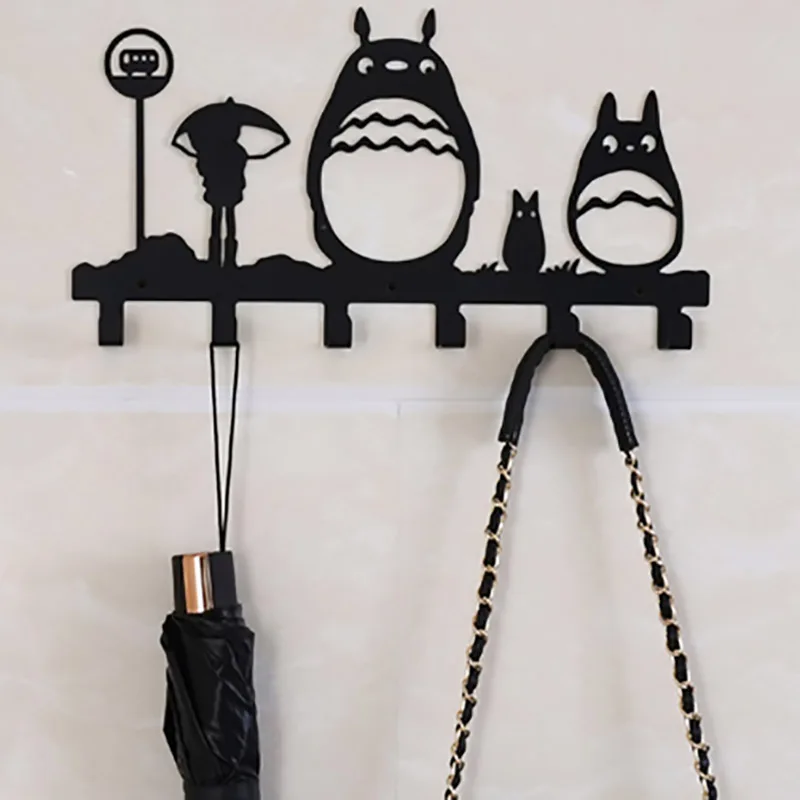 Totoro креативный крючок для дверного ключа настенная вешалка одежды шкафчик