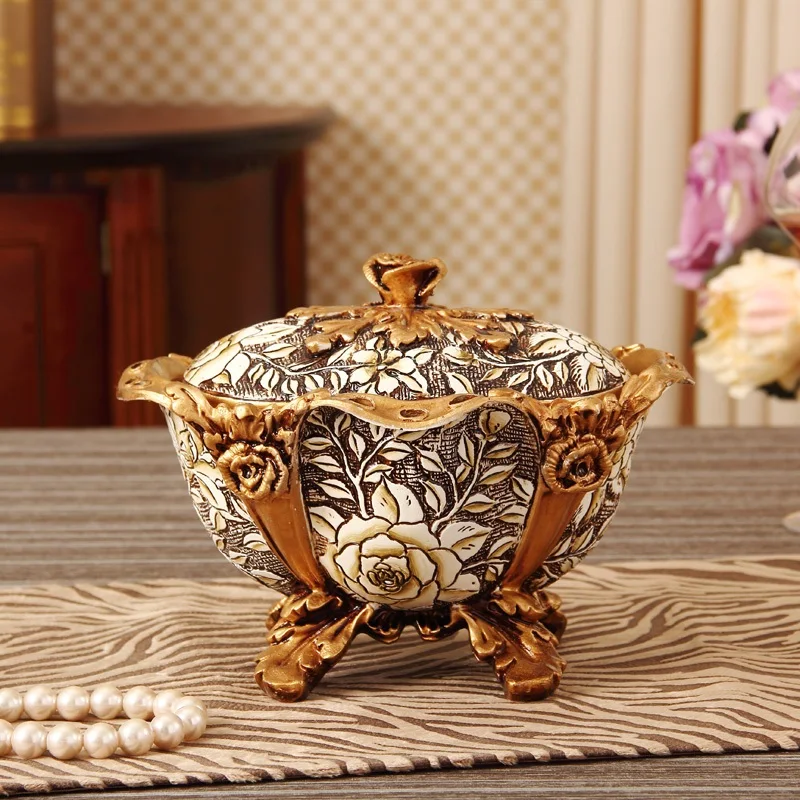 

christmas Coffee table candy box European style storage tank living room decoration luxury canning candy pot fashion home