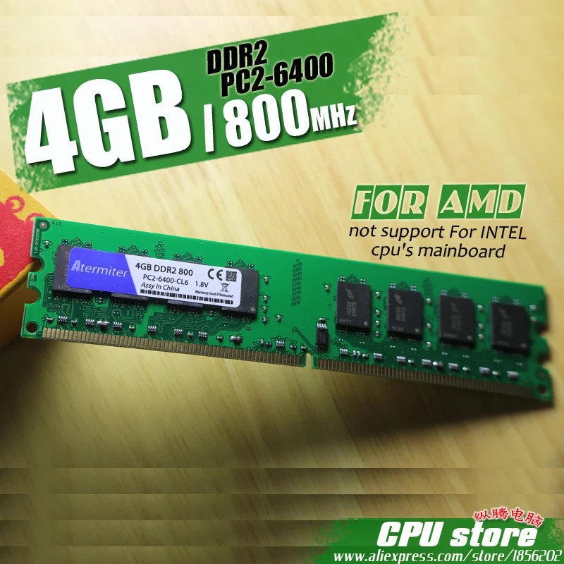 

New 4GB DDR2 PC2-6400 800MHz For Desktop PC DIMM Memory RAM 240 pins For AMD System High Compatible each side 8chips